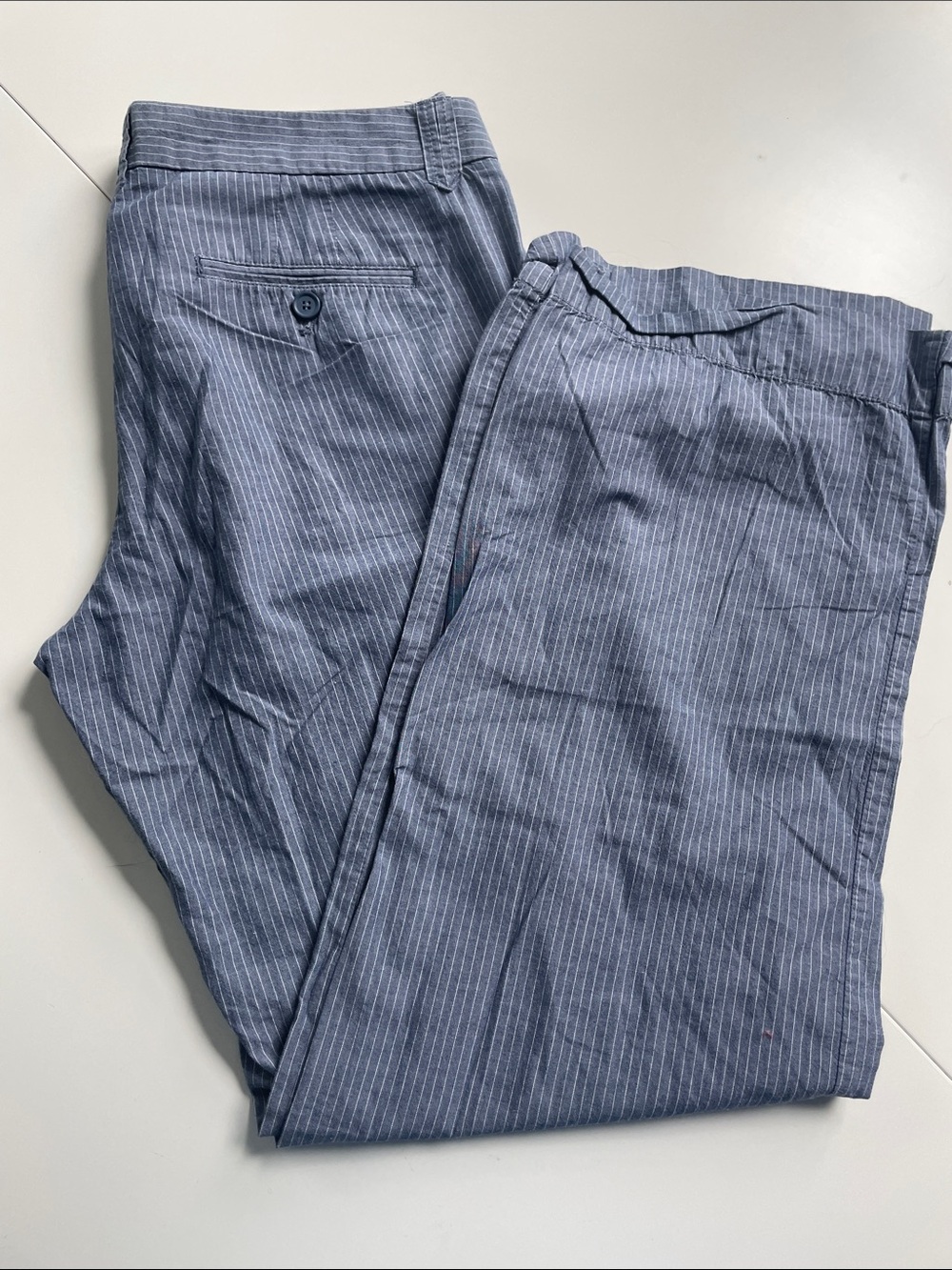 J. Crew Navy Pinstripe Chinos